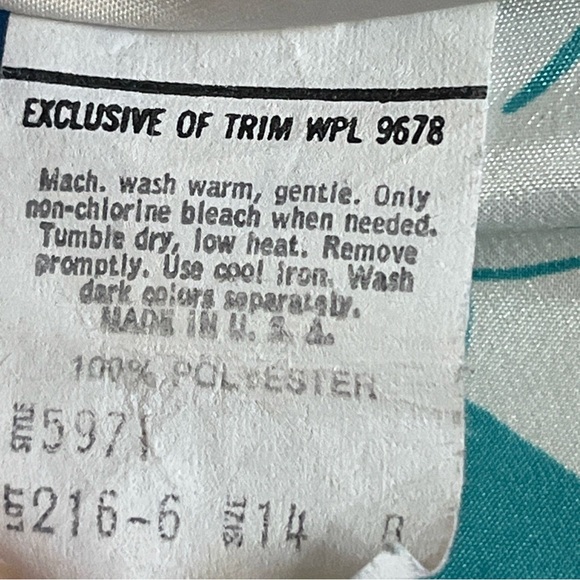 Vintage Lady Arrow Women’s Floral Button Down Polyester Shirt Size 14 - Picture 8 of 8